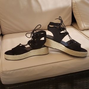 Suede Espadrille Sandals